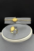 طقم دمعة ذهب صافي عيار 21 وزن 11.1 جرام