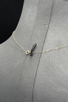 عقد على شكل مستطيل ذهب تصميم الماس عيار 18 وزن من...