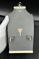 طقم ذهب تصميم الماس عيار 18 وزن 4.2 جرام