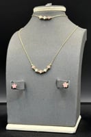 طقم اطفال نجمة ذهب صافي ملون عيار 18 وزن 6.8 جرام