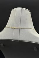 عقد مجدول ذهب مع لؤلؤ عيار 18 وزن 1.7 جرام