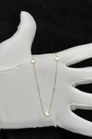 شال قلب و فراشة و وردة ذهب مع صدف ابيض عيار 18 وزن...