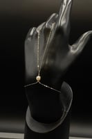 كف دائرة ذهب صافي مع لؤلؤ