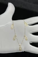 شوكر مستطيل ذهب تصميم الماس عيار 18 وزن من 1.9 الى...