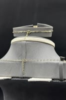 طقم عروس ذهب عيار 18 نسيج الفخامة وزن 15.3 جرام