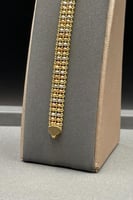 اسوارة ذهب عيار 18 بتصميم كور ذهبية صافية وزن 12.9...