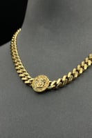 عقد دائري ذهب صافي ايطالي عيار 18 وزن 24.5 جرام