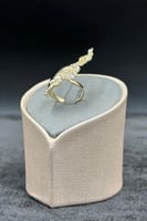 خاتم ذهب تصميم الماس عيار 18 وزن 3 جرام