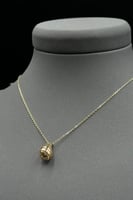 عقد ذهب عيار 18 تصميم دمعة صافية بوزن 3 جرام