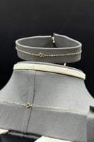 طقم خلية ذهب تصميم الماس عيار 18 وزن 7.1 جرام