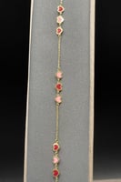 اسوارة قلوب ذهب صافي ملون عيار 18 وزن 1.9 جرام