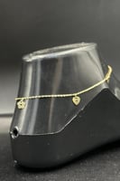 خلخال وردة مع قلب ذهب صافي عيار 18 وزن 1.3 جرام