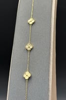 اسوارة ثلاث وردات ذهب صافي عيار 18 وزن 1.8 جرام