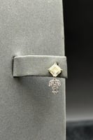 طقم ذهب ابيض تصميم الماس عيار 18 وزن 11.7 جرام