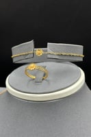 طقم وردات ذهب صافي عيار 21 وزن 11 جرام