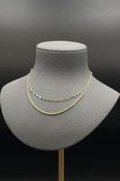 عقد مجدول دورين ذهب تصميم ايطالي