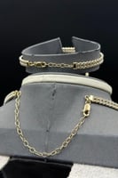 طقم كور ليزر ذهب صافي ملون عيار 18 وزن 24 جرام