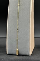 اسوارة مستطيل ذهب تصميم الماس عيار 18 وزن من 2.9 ا...