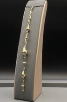 اسوارة جنزير مع دمعات ذهب صافي