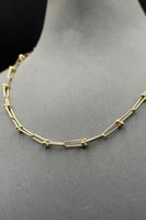 عقد مع أسوارة جنزير ذهب عيار 18 بتصميم إيطالي وزن...