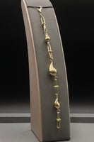 اسوارة جنزير مع دمعات ذهب صافي