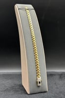 اسوارة جنزير ( حجم كبير ) ذهب تصميم الماس عيار 18...