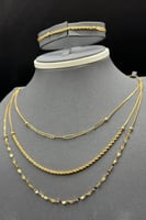 طقم مجدول ثلاثة ادور ذهب صافي عيار 21 وزن 9.3 جرام