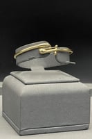 اسوارة مع خاتم شكل سيف ذهب صافي عيار 18 وزن 11.3 ج...