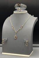 طقم دوائر ذهب تصميم ايطالي عيار 18 وزن 6.2 جرام