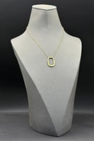 عقد قفل ذهب تصميم الماس عيار 18 وزن 2.8 جرام