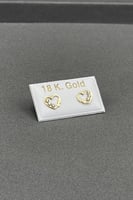 حلق طبي قلب ذهب تصميم الماس عيار 18