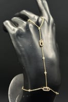 كف مستطيل ذهب تصميم الماس عيار 18 وزن من 4.1 الى 4...