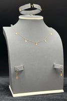 طقم وردة ذهب صافي عيار 21 وزن 1.5 جرام