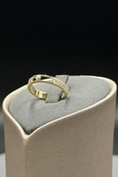 دبله مستطيل ذهب تضميم الماس