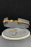 طقم وردة نازل ذهب صافي عيار 21 وزن 10.7 جرام