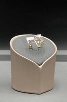 دبلة توينز ذهب تصميم الماس عيار 18 وزن 1.6 جرام