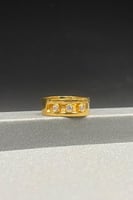 اسوارة مع خاتم ذهب تصميم الماس عيار 21 الوزن 17.3