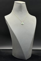 عقد اطفال قلب مع فص ذهب تصميم الماس عيار 18 وزن من...