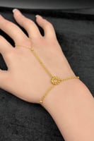 كف مجدول ذهب صافي عيار 21 وزن 1.9 جرام