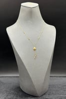 عقد دمعة ذهب عيار 21 وزن من 1 الى 1.1 جرام