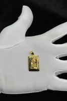 تعليقة على شكل سبيكة مستطيل ذهب صافي عيار 21 وزن 3...