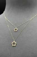 عقد دورين نجمة ذهب تصميم الماس عيار 18 وزن 0.9 جرا...