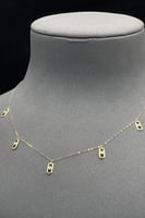 شوكر مستطيل ذهب تصميم الماس عيار 18 وزن 0.9 الى 1...