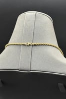 عقد مكرونة مجدول نازل ذهب صافي ايطالي عيار 18 وزن...