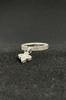 دبلة وردة ذهب ابيض تصميم الماس عيار 18 وزن 3.2 جرا...