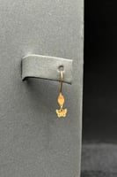 طقم فراشة ذهب صافي عيار 21 وزن 1.4 جرام