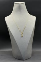 عقد دائري مع كور ذهب صافي عيار 21 وزن 1.3 جرام