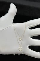 عقد دورين دائري ذهب تصميم الماس عيار 18 وزن 0.8 جر...