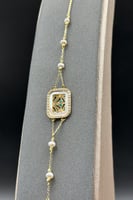 اسوارة اشناف ذهب مع لؤلؤ عيار 18 وزن 2.2 جرام