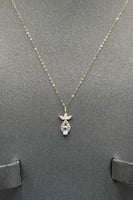 طقم وردة مع باقيت ذهب تصميم الماس عيار 18 وزن 1.6...